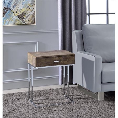 MYCO FURNITURE Myco Furniture CH100 12 x 18 x 24 in. Chloe Accent Table; Brown CH100